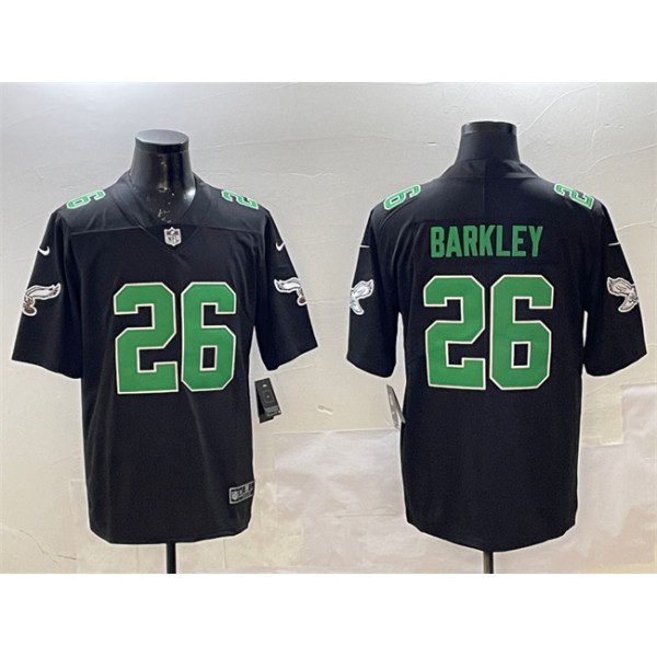 Philadelphia Eagles #26 Saquon Barkley Black Throwback Vapor Untouchable Limited Stitched Jersey