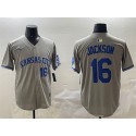 Kansas City Royals #16 Bo Jackson Gray 2024 Away Limited Stitched Jersey