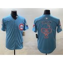 Chicago Cubs Blue Harry Caray 'Holy Cow' Patch 2024 25 2nd Alternate Limited Stitched Jersey