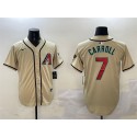 Arizona Diamondbacks #7 Corbin Carroll Gold Limited Stitched Jersey