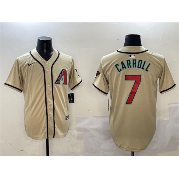 Arizona Diamondbacks #7 Corbin Carroll Gold Limited Stitched Jersey