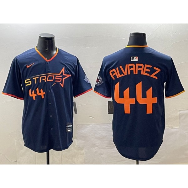 Houston Astros #44 Yordan Alvarez Navy 2025 City Connect Limited Stitched Jersey