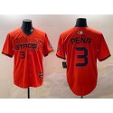 Houston Astros #3 Jeremy Peña Orange 2025 City Connect Limited Stitched Jersey