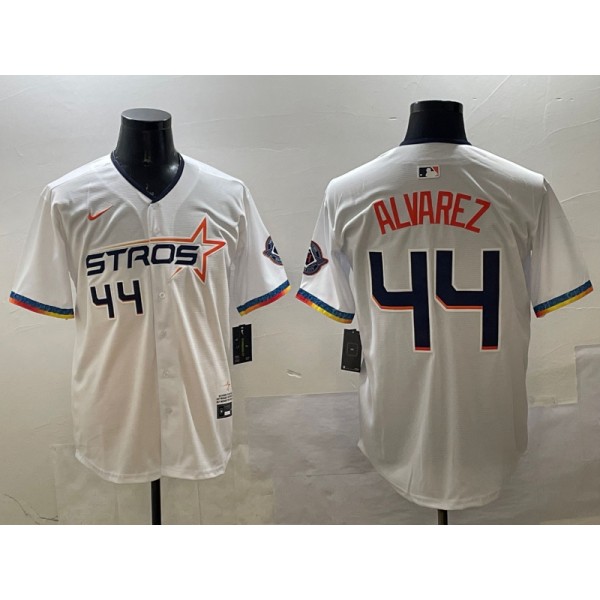 Houston Astros #44 Yordan Alvarez White 2025 City Connect Limited Stitched Jersey