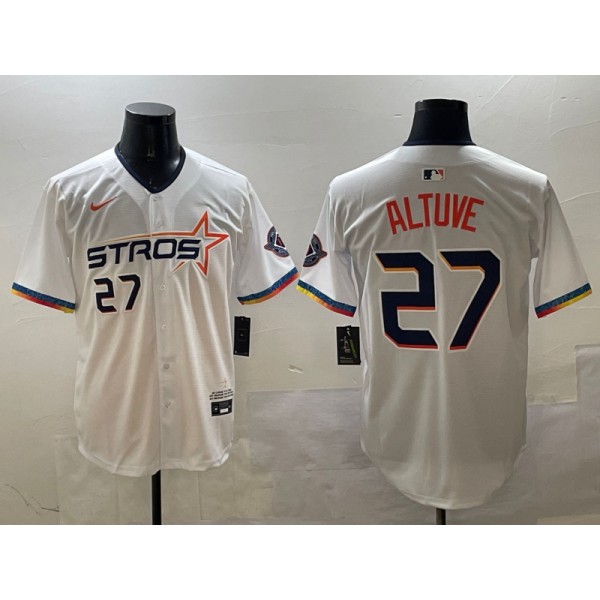 Houston Astros #27 Jose Altuve White 2025 City Connect Limited Stitched Jersey
