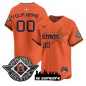 Houston Astros Custom Orange 2025 City Connect Limited Stitched Jersey