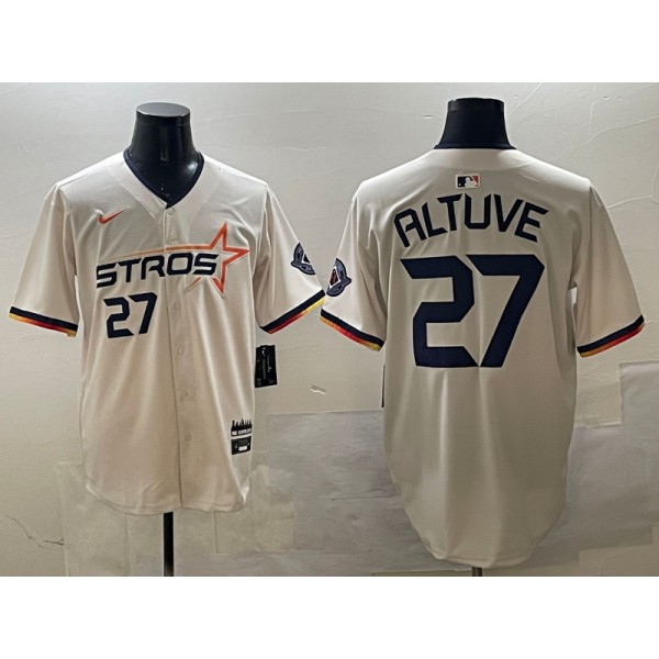 Houston Astros #27 Jose Altuve Cream 2025 City Connect Limited Stitched Jersey