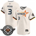Houston Astros #3 Jeremy Peña Cream 2025 City Connect Limited Stitched Jersey