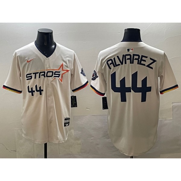 Houston Astros #44 Yordan Alvarez Cream 2025 City Connect Limited Stitched Jersey