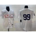 New York Yankees #99 Aaron Judge White Bronx Graffiti Vapor Limited Stitched Jersey