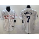 New York Yankees #7 Mickey Mantle White Bronx Graffiti Vapor Limited Stitched Jersey