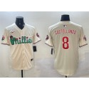 Philadelphia Phillies #8 Nick Castellanos Cream Phanatic Limited Stitched Jersey