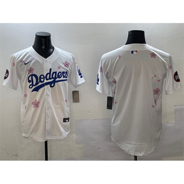 Los Angeles Dodgers Blank White 2025 Tokyo Series Limited Stitched Jersey