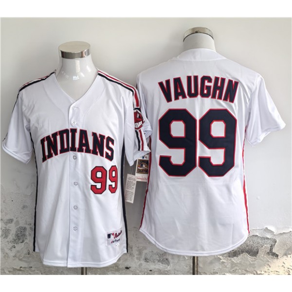 Cleveland Guardians #99 Ricky Vaughn White Stitched Jersey