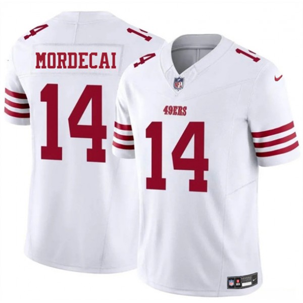 San Francisco 49ers #14 Tanner Mordecai White 2025 F.U.S.E. Vapor Untouchable Limited Stitched Jersey