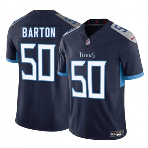 Tennessee Titans #50 Cody Barton Navy 2025 F.U.S.E. Vapor Limited Stitched Jersey