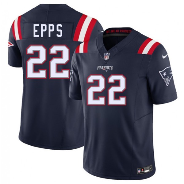 New England Patriots #22 Marcus Epps Navy 2025 F.U.S.E. Vapor Limited Stitched Jersey