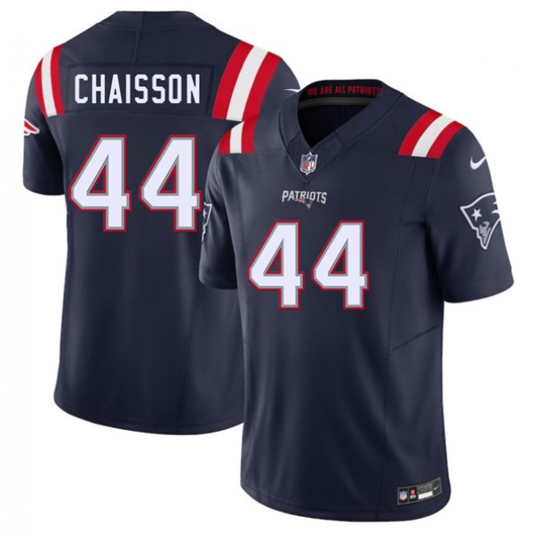 New England Patriots #44 K'Lavon Chaisson Navy 2025 F.U.S.E. Vapor Limited Stitched Jersey