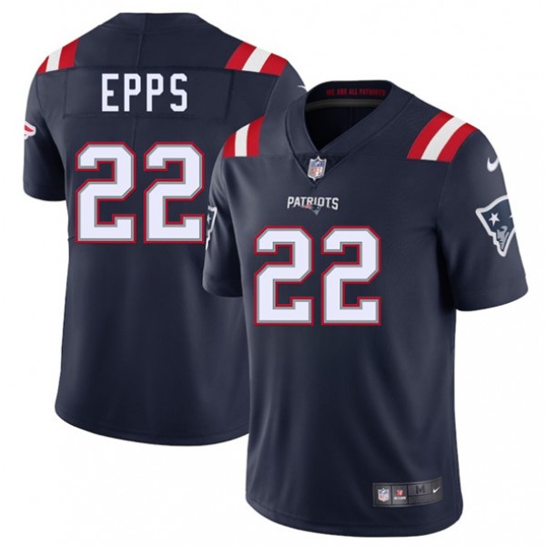New England Patriots #22 Marcus Epps Navy 2025 Vapor Limited Stitched Jersey