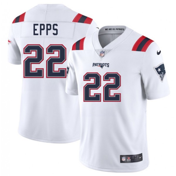 New England Patriots #22 Marcus Epps White 2025 Vapor Limited Stitched Jersey