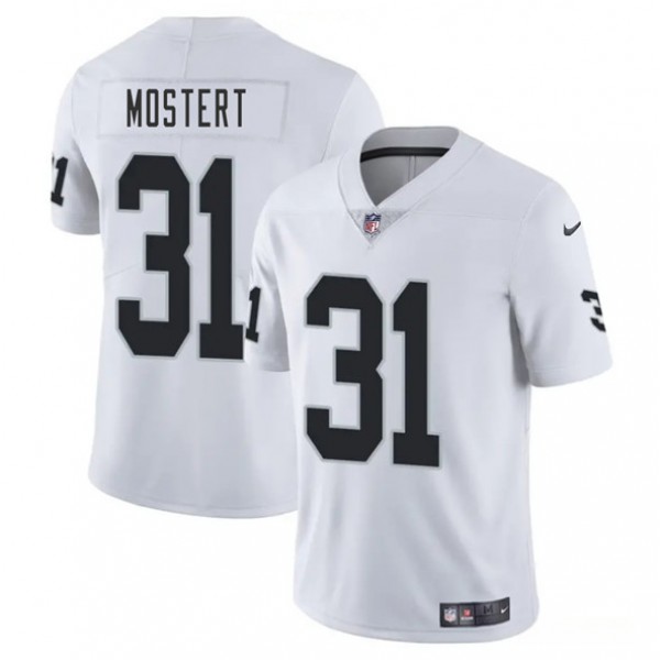 Las Vegas Raiders #31 Raheem Mostert White 2025 Vapor Stitched Jersey