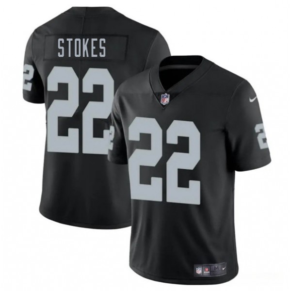 Las Vegas Raiders #22 Eric Stokes Black 2025 Vapor Stitched Jersey