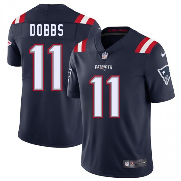 New England Patriots #11 Joshua Dobbs Navy 2025 Vapor Limited Stitched Jersey