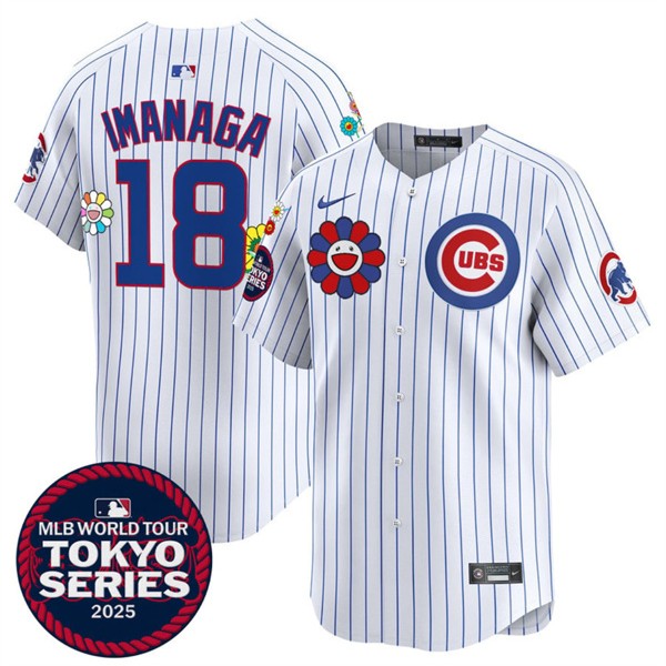 Chicago Cubs #18 Shōta Imanaga White 2025 Tokyo Series Limited Stitched Jersey