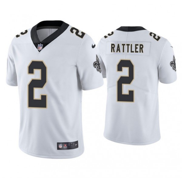 New Orleans Saints #2 Spencer Rattler White 2025 Vapor Limited Stitched Jersey