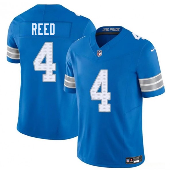 Detroit Lions #4 D.J. Reed Blue 2025 F.U.S.E. Vapor Limited Stitched Jersey