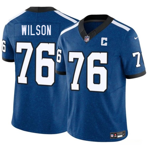 Indianapolis Colts #76 Jack Wilson Blue 2025 F.U.S.E. Throwback Vapor Limited Stitched Jersey