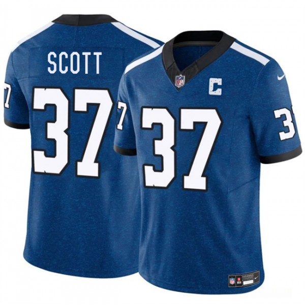 Indianapolis Colts #37 Daniel Scott Blue 2025 F.U.S.E. Throwback Vapor Limited Stitched Jersey