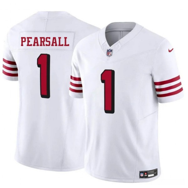 San Francisco 49ers #1 Ricky Pearsall New White 2025 F.U.S.E. Vapor Untouchable Limited Stitched Jersey