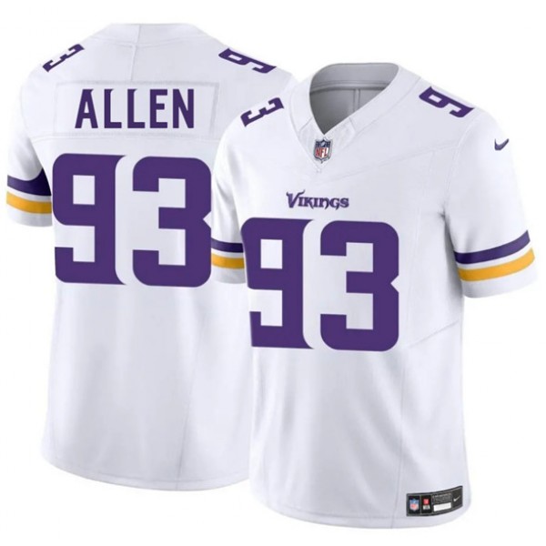 Minnesota Vikings #93 Jonathan Allen White 2025 F.U.S.E. Vapor Limited Stitched Jersey