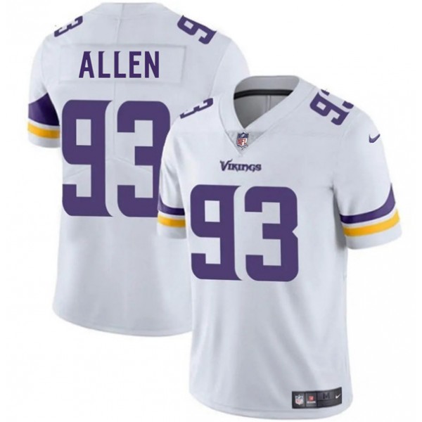 Minnesota Vikings #93 Jonathan Allen White 2025 Vapor Limited Stitched Jersey