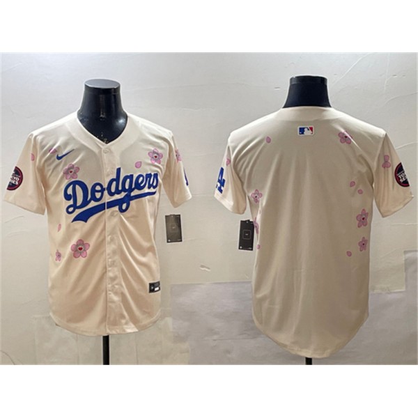 Los Angeles Dodgers Blank Cream 2025 Tokyo Series Limited Stitched Jersey