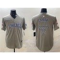Chicago Cubs Gray Harry Caray 'Holy Cow' Patch Limited Stitched Jersey