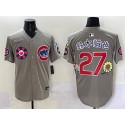 Chicago Cubs #27 鈴木誠也 Gray 2025 Tokyo Series Limited Stitched Jersey