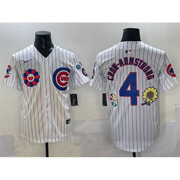 Chicago Cubs #4 Pete Crow-Armstrong White 2025 Tokyo Series Limited Stitched Jersey