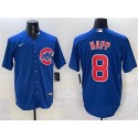 Chicago Cubs #8 Ian Happ Royal Cool Base Stitched Jersey