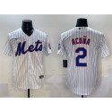 New York Mets #2 Luisangel Acuna White Cool Base Stitched Jersey
