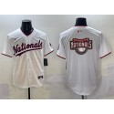 Washington Nationals Team Big Logo White Limited Stitched Jersey
