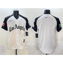 Los Angeles Dodgers Blank Team Big Logo White Black Mexico 2025 LA Gothic Style With Fernando Patch Vapor Premier Limited Stitched Jersey