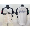 Los Angeles Dodgers Team Big Logo White Black Mexico 2025 LA Gothic Style With Fernando Patch Vapor Premier Limited Stitched Jersey