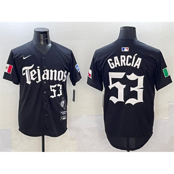 Texas Rangers #53 Adolis García Black Mexico 2025 Vapor Premier Limited Stitched Jersey