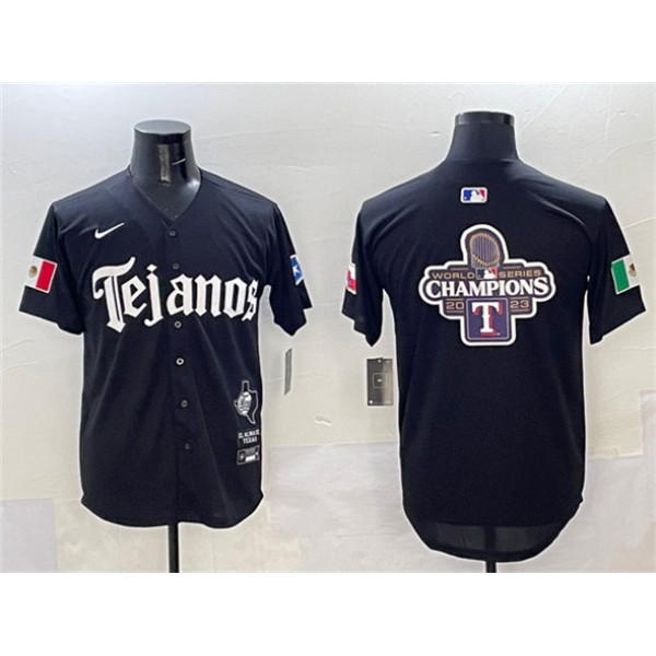 Texas Rangers Team Big Logo Black Mexico 2025 Vapor Premier Limited Stitched Jerseys