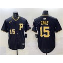 Pittsburgh Pirates #15 Oneil Cruz Black 2025 Limited Stitched Jersey