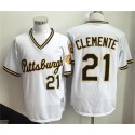 Pittsburgh Pirates #21 Roberto Clemente White Stitched Jersey