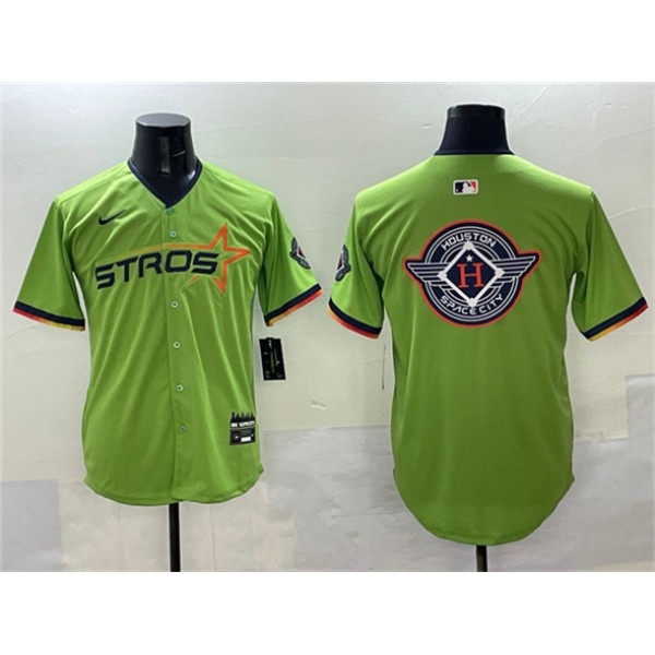 Houston Astros Team Big Logo Green 2025 City Connect Limited Stitched Jersey