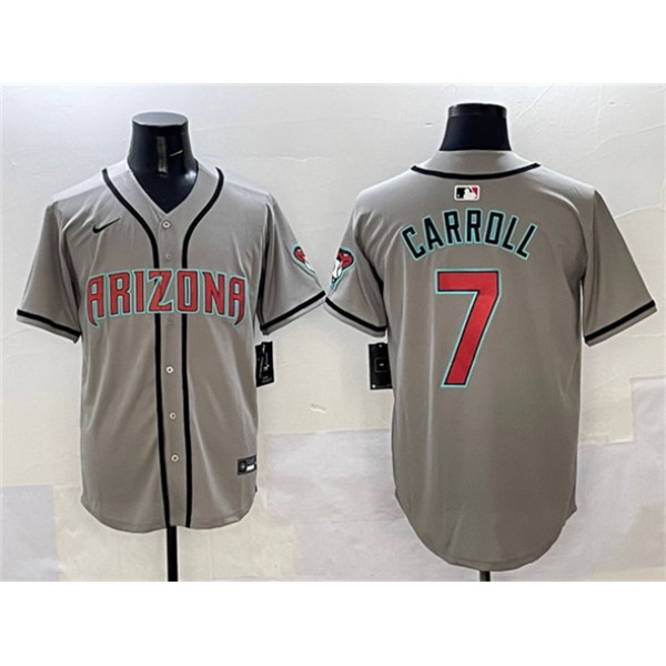 Arizona Diamondbacks #7 Corbin Carroll Gray Limited Stitched Jersey